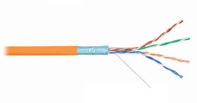 Кабель NIKOLAN F/UTP, 4 пары, Кат.5e, 24 AWG, внутренний, LSZH, 305м/100м 